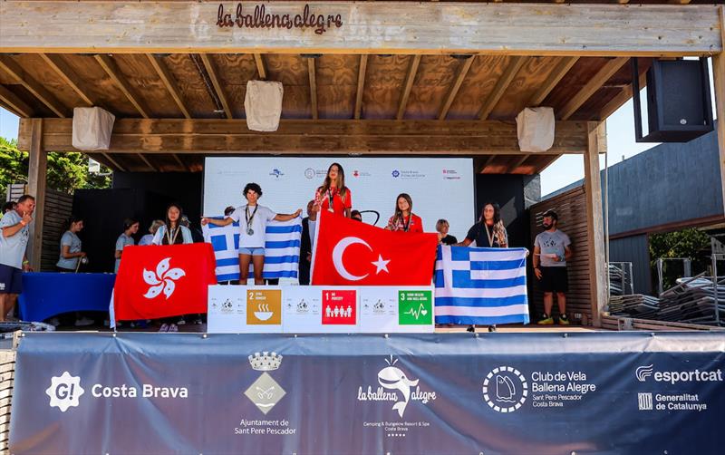 2026 iQFOiL Youth & Junior Worlds in Costa Brava Prize Giving photo copyright Sailing Energy / iQFOiL International Class taken at Club de Vela La Ballena Alegre and featuring the iQFoil class