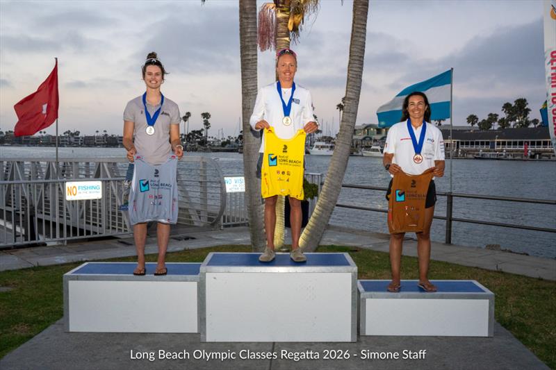 Aimee Bright - iQFoil - Long Beach Olympic Regatta - Long Beach, LA - July 17, 2026 photo copyright Simone Staff taken at Long Beach Yacht Club and featuring the iQFoil class