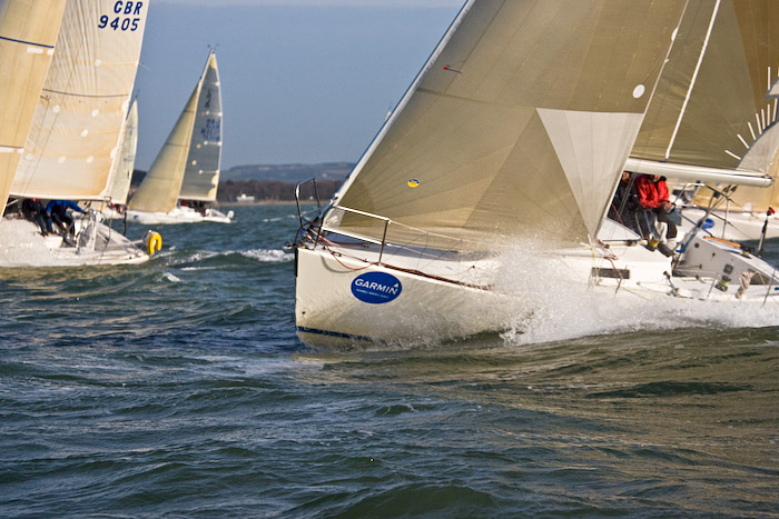 Sparkling conditions on week 7 of the  of the Garmin Hamble Winter Series photo copyright Peter Danby taken at Hamble River Sailing Club and featuring the IRC class