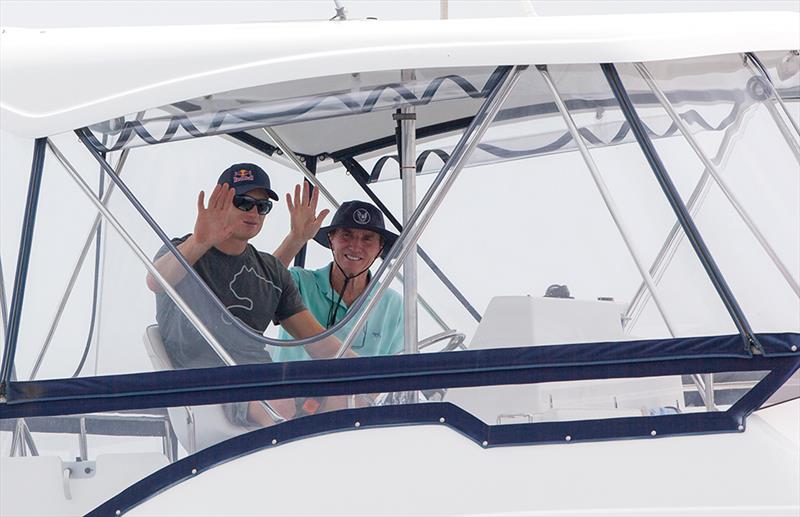 Jimmy and Arthur Spithill at the start of the Club Marine Pittwater to Coffs yacht race - photo © Crosbie Lorimer