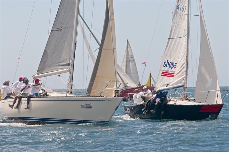 Apero and Island Water World Die Hard dice it out at Grenada Sailing Week photo copyright Derek Pickell / Grenada Sailing Week taken at  and featuring the IRC class