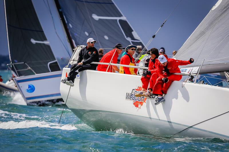 Concealed Weapon at Sail Port Stephens photo copyright Craig Greenhill / Saltwater Images taken at Corlette Point Sailing Club and featuring the IRC class