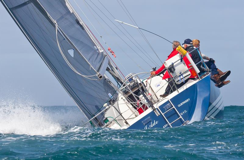 Blue Jade during the 2013 Carey Olsen Inter-Island Yacht Race photo copyright Sam Field taken at Guernsey Yacht Club and featuring the IRC class