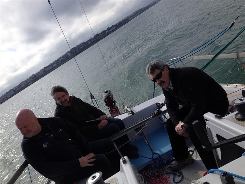 (l to r) Colin Coffey, John Simms Alan Morrison during the NIRKRA August 'Super Sunday' event at Ballyholme photo copyright Thomas Jobling taken at Ballyholme Yacht Club and featuring the IRC class