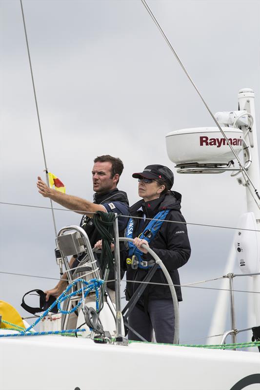 HRH Princess Anne sails with UKSA Director of Operations Ben Willows on the Farr 65 'Albatross'  on day 4 of Aberdeen Asset Management Cowes Week photo copyright Mark Lloyd / www.lloyd-images.com taken at Cowes Combined Clubs and featuring the IRC class