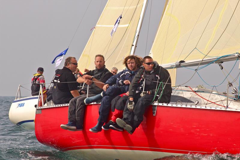 Class 2 Champion, Steve Pearl's Less Xpense during the UBS Jersey Regatta 2014 photo copyright Louise Bennett-Jones taken at Royal Channel Islands Yacht Club and featuring the IRC class