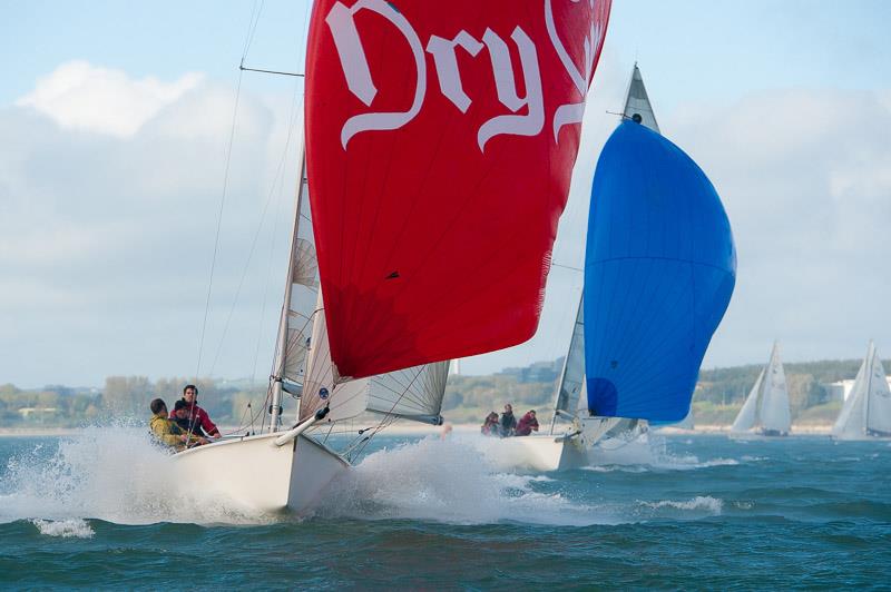 CH Marine Autumn Series at Crosshaven day 4 : Nicholas O'Leary helming T bone followed by David Kenefick in Wet & Ready photo copyright Robert Bateman taken at Royal Cork Yacht Club and featuring the IRC class