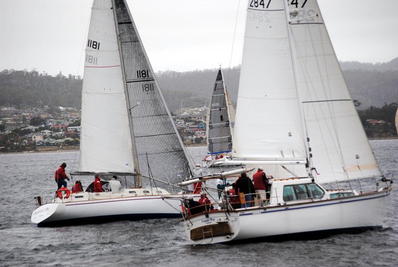 Camlet Way (to windward) and Kindred Spirit are both in the top four boats, two points apart, in Group C of the Long Race Series photo copyright Peter Campbell taken at  and featuring the IRC class