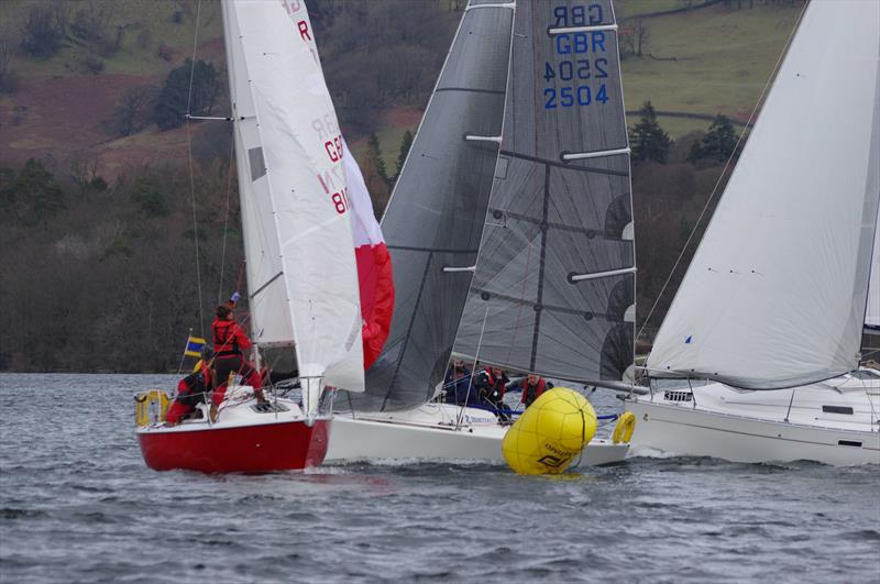 A blustery day during the Windermere Winter Series photo copyright Graham Blackwell taken at Windermere Cruising Association and featuring the IRC class