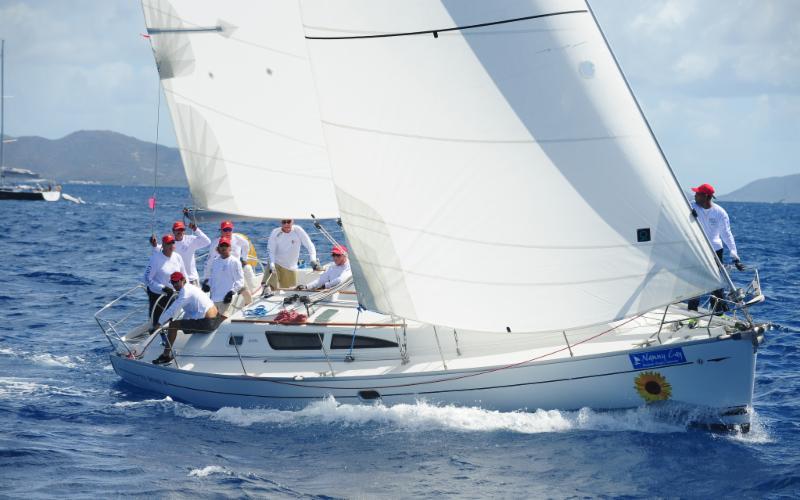 Winning Jib & Main 2, Keith LiGreci's Jeanneau 40, Girasoli at the BVI Spring Regatta - photo © Todd VanSickle / BVI Spring Regatta