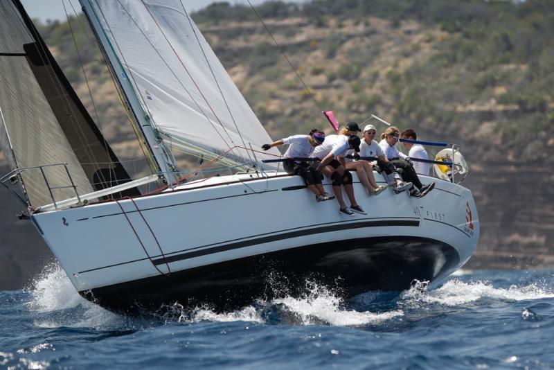 CSA 6 Sailing Logic's First 40.7 on day 2 at Antigua Sailing Week photo copyright Paul Wyeth / www.pwpictures.com taken at Antigua Yacht Club and featuring the IRC class