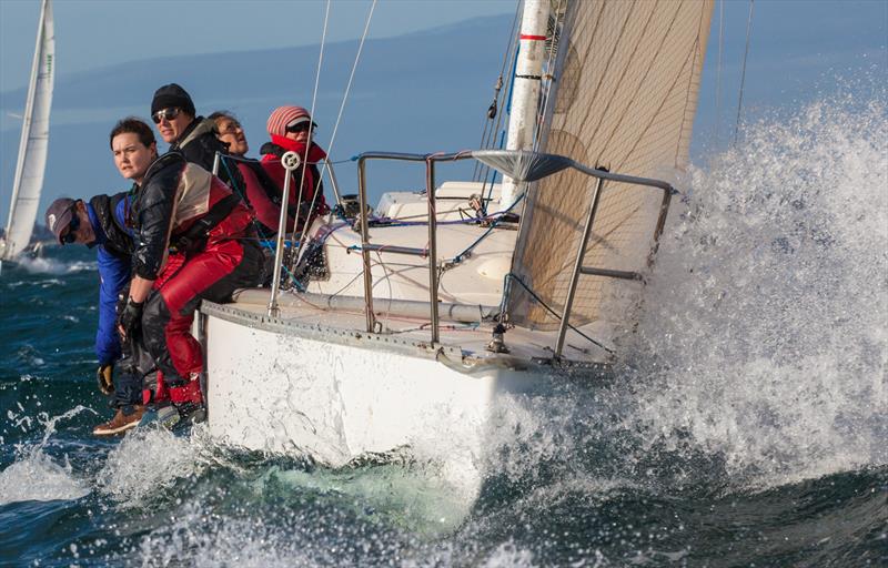 IRC div 2 and winning S80 Recyled Reputation at the Australian Women's Keelboat Regatta photo copyright Bruno Cocozza taken at Royal Melbourne Yacht Squadron and featuring the IRC class