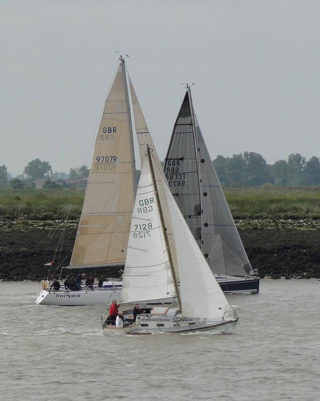 Inn Spirit , Goosander & Sapphire during the Crouch Yacht Club Raffles Cup photo copyright Marion Kiddle taken at Crouch Yacht Club and featuring the IRC class