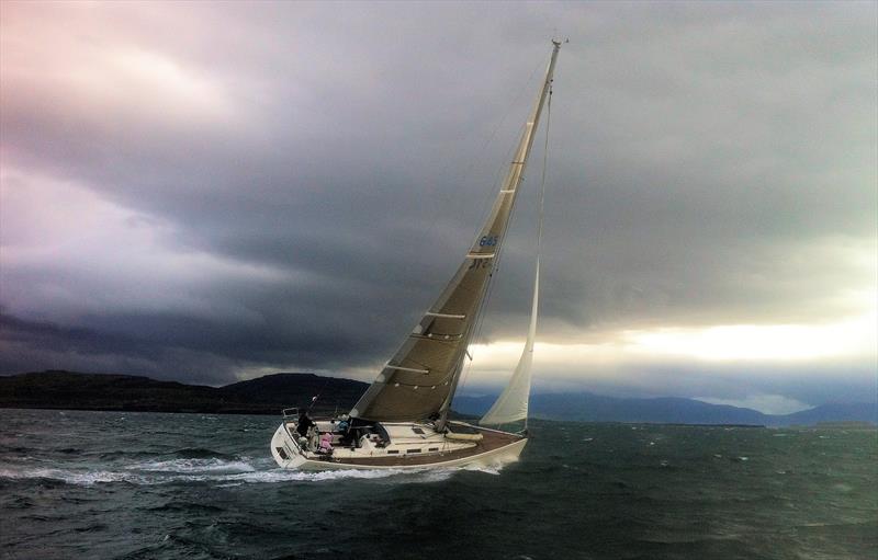 Stormy weather on Saturday during the Round Mull Race 2015 photo copyright Alison Chadwick taken at Oban Sailing Club and featuring the IRC class
