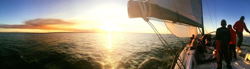 Sunset on the first night from Hartbreaker during the Brisbane to Keppel Tropical Yacht Race - photo © Hartbreaker crew