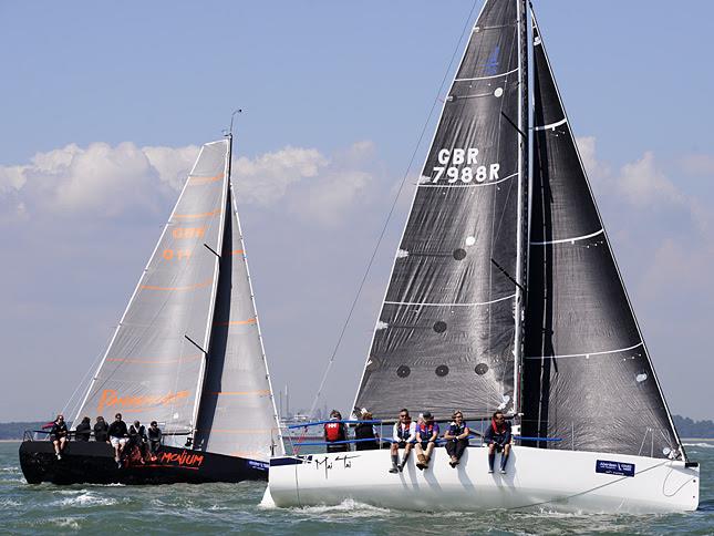 Mai Tai & Pandemonium on day 1 of Aberdeen Asset Management Cowes Week photo copyright Rick Tomlinson / www.rick-tomlinson.com taken at Cowes Combined Clubs and featuring the IRC class