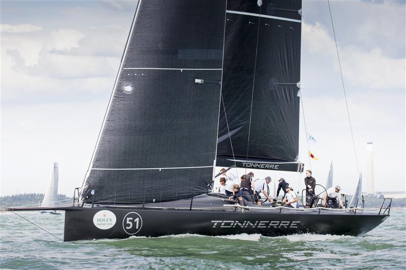 Piet Vroon's Dutch Ker 51, Tonnerre 4 during the Rolex Fastnet Race photo copyright Rolex / Daniel Forster taken at  and featuring the IRC class