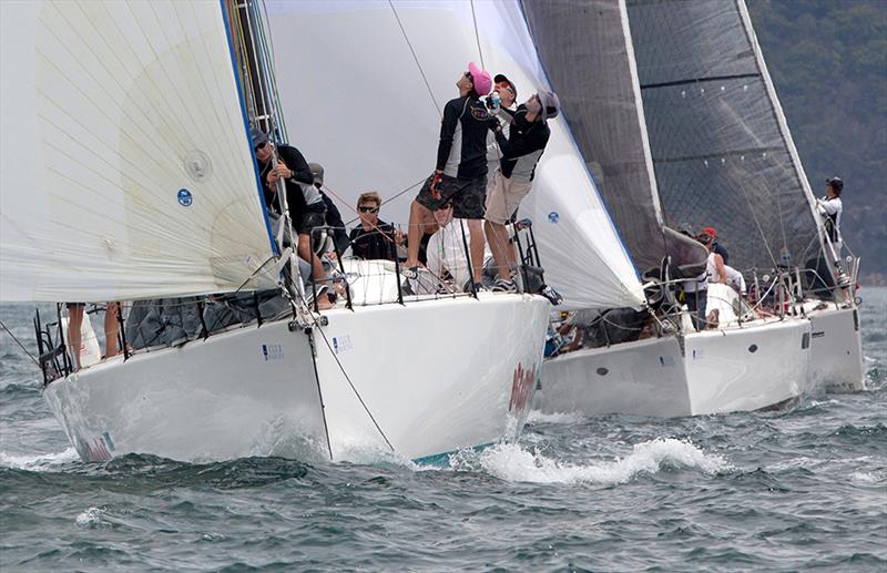 OCCL II, Hussy and Koko start of the 2014 Club Marine Pittwater to Coffs Yacht Race photo copyright Crosbie Lorimer taken at Royal Prince Alfred Yacht Club and featuring the IRC class