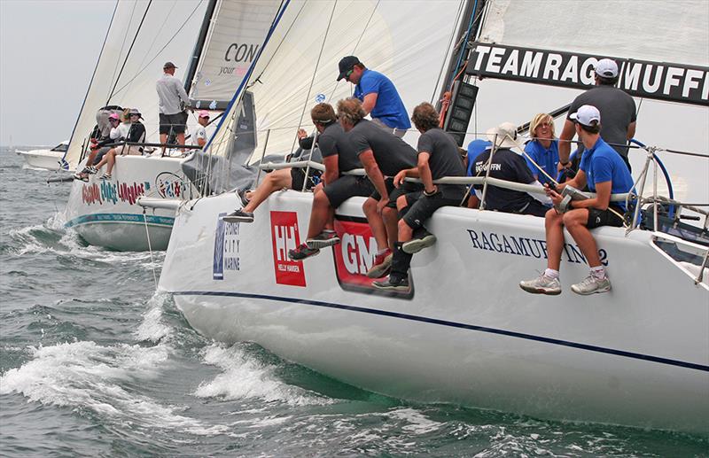 Ragamuffin and OCL 2 during the 2014 Club Marine Pittwater to Coffs Yacht Race photo copyright Crosbie Lorimer taken at Royal Prince Alfred Yacht Club and featuring the IRC class