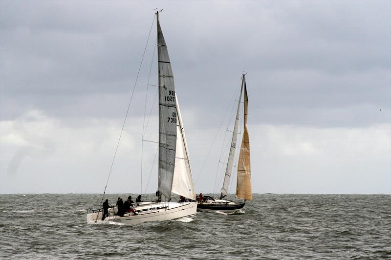 Summer Wine holds off Spurreli for race three to take line honours for the cruisers for race 3 during the Royal Northumberland Yacht Club Regatta photo copyright Alan Smith taken at Royal Northumberland Yacht Club and featuring the IRC class