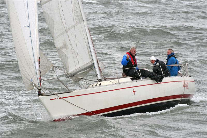 Albany Express hard at work to take a well earned second place overall during the Royal Northumberland Yacht Club Regatta photo copyright Alan Smith taken at Royal Northumberland Yacht Club and featuring the IRC class