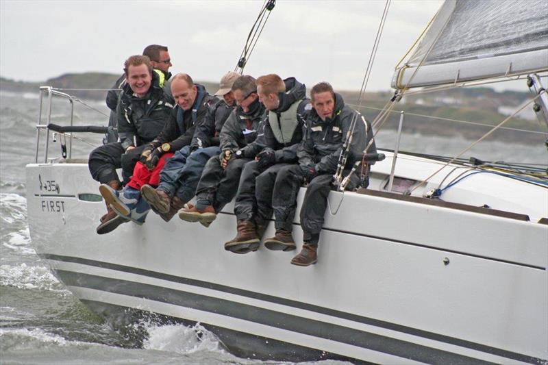 Spurreli with plenty of weight on the weather rail during the Royal Northumberland Yacht Club Regatta photo copyright Alan Smith taken at Royal Northumberland Yacht Club and featuring the IRC class