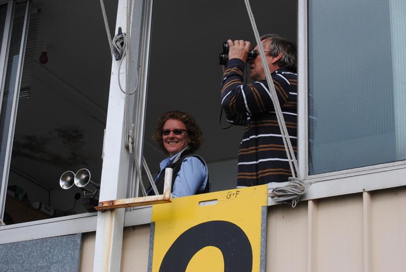 RYCT Vice Commodore Tracy Matthews fired the starting signal for today's Channel Race photo copyright Peter Campbell taken at  and featuring the IRC class