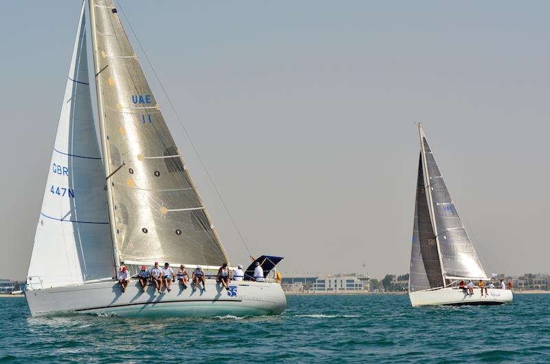 Doug Hassell's First 44.7, Diablo and David Worrell's First 36.7, Shahrazad in the Dubai to Muscat Race photo copyright Xtra-Link / Louay Habib taken at Dubai Offshore Sailing Club and featuring the IRC class