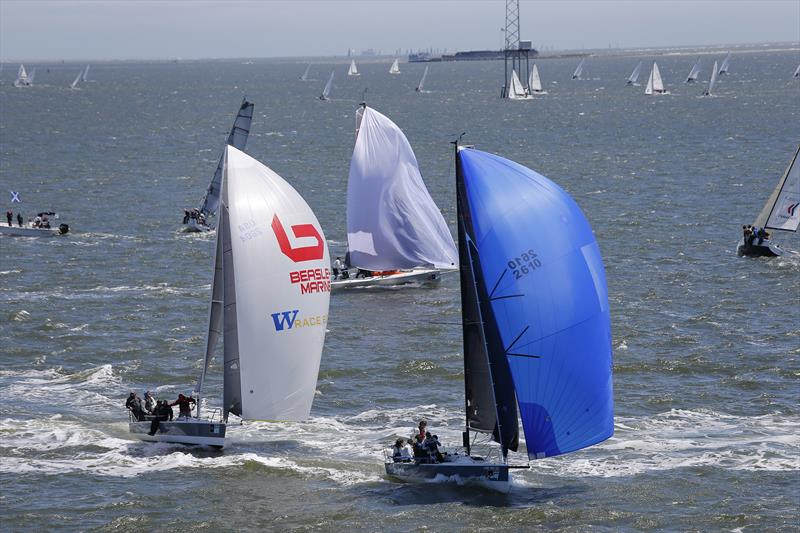 The fastest boats on the inshore course are the GP26s on day 2 at Sperry Charleston Race Week photo copyright Charleston Race Week / Tim Wilkes taken at Charleston Yacht Club and featuring the IRC class