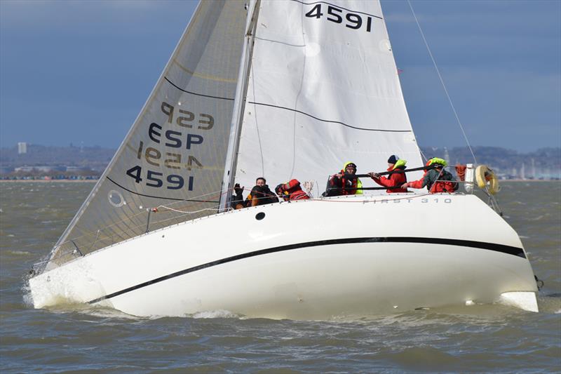 Dogmatrix during the Universal Safety Nab Tower Race photo copyright JOG taken at Junior Offshore Group and featuring the IRC class