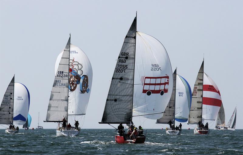 IRC course on day 2 of the International Paint Poole Regatta photo copyright Mark Jardine taken at Parkstone Yacht Club and featuring the IRC class