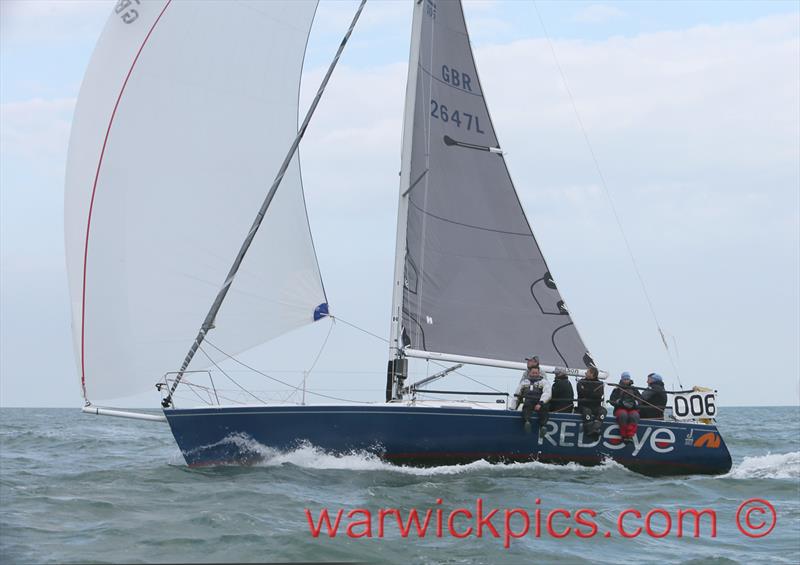 Peter Tyler in Nielson Redeye (Brighton Marina YC) wins IRC1 in the Royal Escape Race 2016 photo copyright Warwick Baker / www.warwickpics.com taken at Sussex Yacht Club and featuring the IRC class