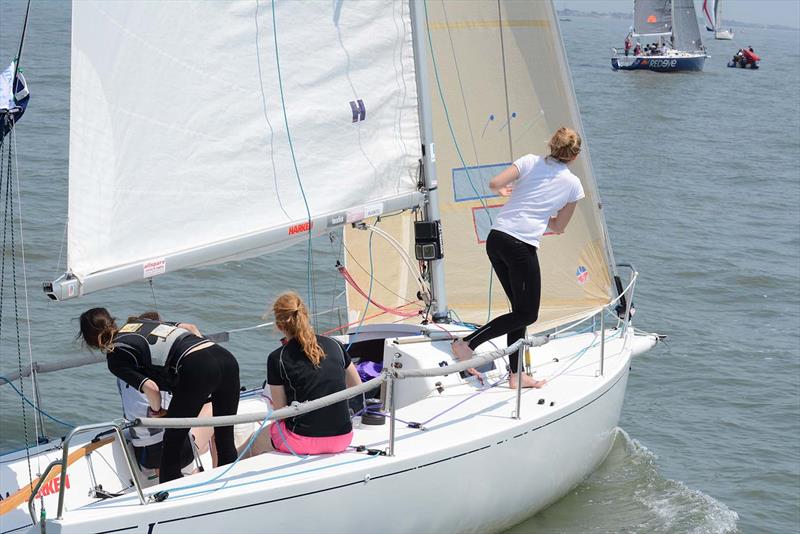 Dubarry Women's Open Keelboat Championship 2016 photo copyright Trevor Pountain taken at Hamble River Sailing Club and featuring the IRC class
