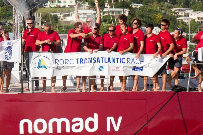 Competitors in the 2016 RORC Transatlantic Race can expect a warm spice island welcome once they reach Grenada. Jean-Paul Riviere's 100ft Finot-Conq, Nomad IV set a new monohull record in the race last year and is aiming to return to defend his title - photo © Arthur Daniel/RORC