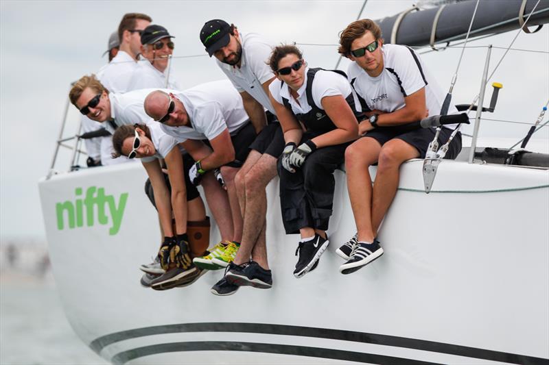 King 40 Nifty, skippered by Sam Cox, winners in IRC 1 at the Royal Southern Joseph Perrier July Regatta photo copyright Paul Wyeth / www.pwpictures.com taken at Royal Southern Yacht Club and featuring the IRC class