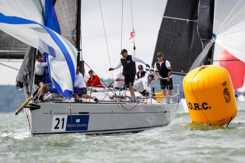 RORC Admiral, Andrew McIrvine and his First 40 La Réponse in GBR Red on day 1 of the Brewin Dolphin Commodores' Cup - photo © Paul Wyeth / RORC