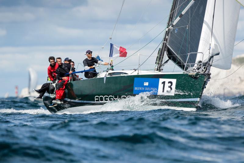 Top boat, Noel Racine's JPK 1010 Foggy Dew (France White) in the Brewin Dolphin Commodores' Cup photo copyright RORC / Paul Wyeth taken at Royal Ocean Racing Club and featuring the IRC class