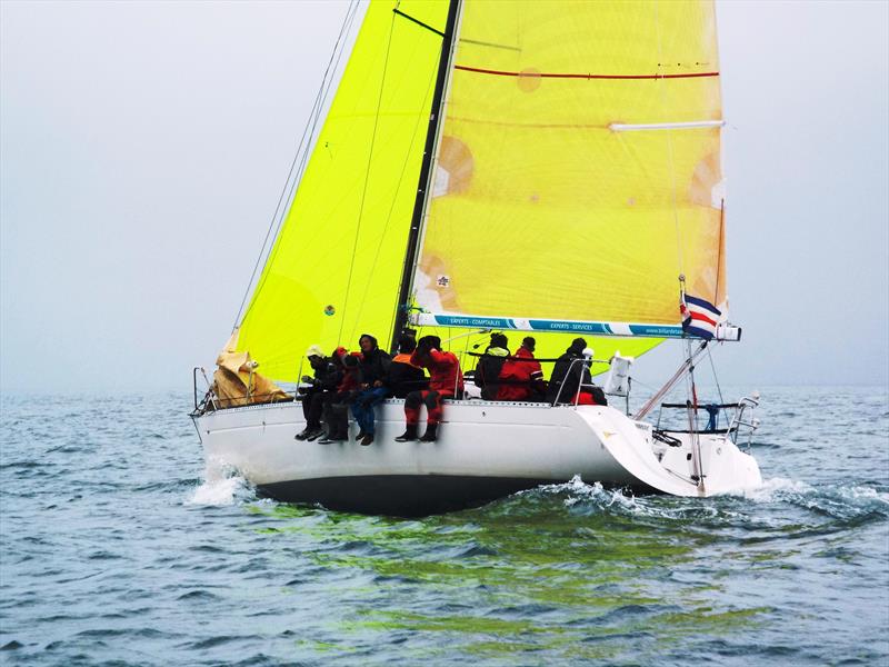 Jerome Desvaux's Jurassic during the Rossborough Round the Island Race photo copyright Bill Harris taken at Royal Channel Islands Yacht Club and featuring the IRC class