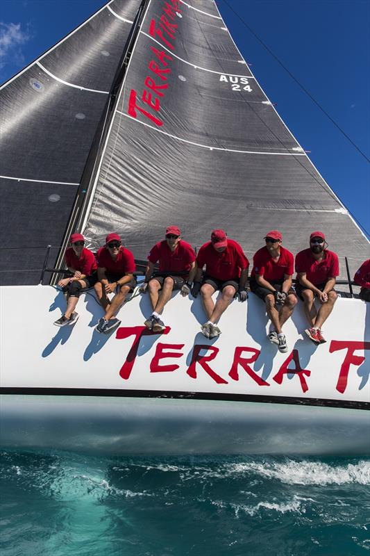 Terra Firma in full flight at Airlie Beach Race Week photo copyright Andrea Francolini taken at Whitsunday Sailing Club and featuring the IRC class