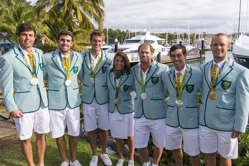 Rio medallists parade at Audi Hamilton Island Race Week photo copyright Andrea Francolini taken at Hamilton Island Yacht Club and featuring the IRC class