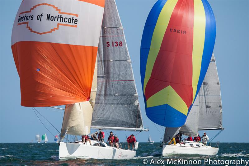 2016/17 Club Marine Series day 1 on Port Phillip Bay photo copyright Alex McKinnon Photography taken at Royal Yacht Club of Victoria and featuring the IRC class