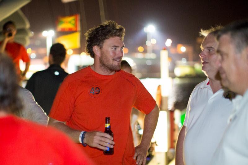Maverick, Infiniti 46 skipper, Olly Cotterell enjoys a well-deserved cold beer on arrival in Grenada after the RORC Transatlantic race in Port Louis - photo © RORC / Arthur Daniel