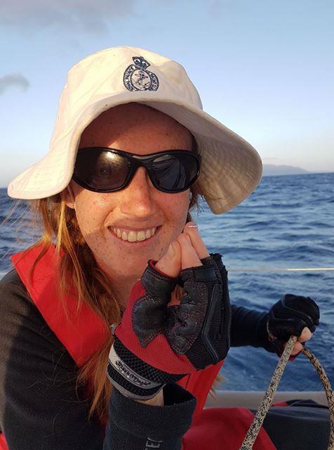 Rachel Bower with her Catch of the Day in the Club Marine Pittwater to Southport Yacht Race photo copyright Malcolm Parker taken at  and featuring the IRC class