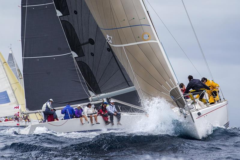 Midnight Rambler leads the pack at the Sydney Harbour Regatta photo copyright Andrea Francolini / MHYC taken at Middle Harbour Yacht Club and featuring the IRC class