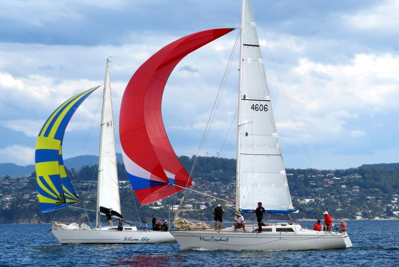 Miss Conduct and Silicon Ship shared the top honours in Group B in the Betsey Island Race photo copyright Michelle Denney taken at Royal Yacht Club of Tasmania and featuring the IRC class