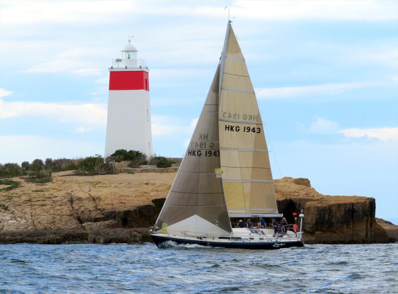 Zephyr,  winner of Group A (PHS) sailing to windward past the Iron Pot after rounding Betsey Island during the Betsey Island Race - photo © Michelle Denney