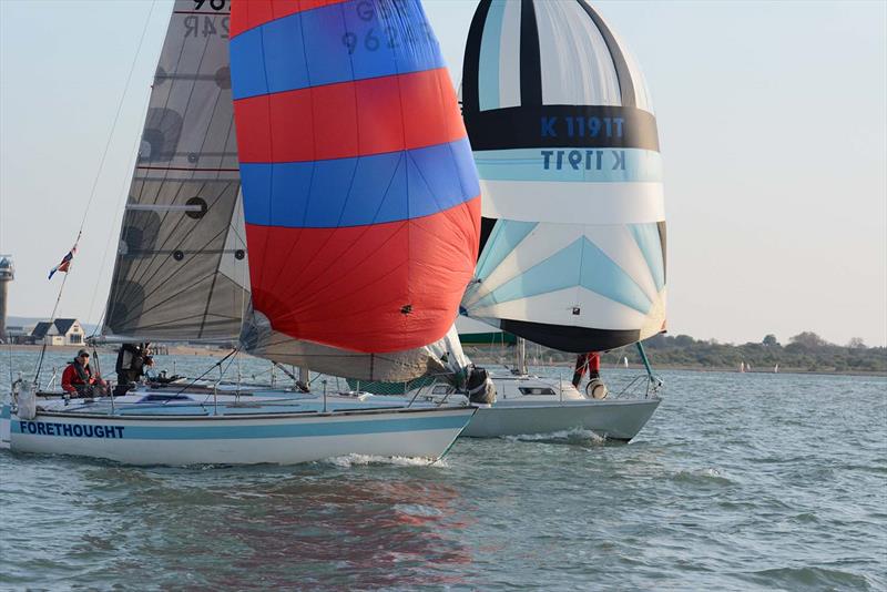 Forethough of Gosport & Starfall on day 4 of the Hamble River Early Bird Series photo copyright Trevor Pountain taken at Hamble River Sailing Club and featuring the IRC class