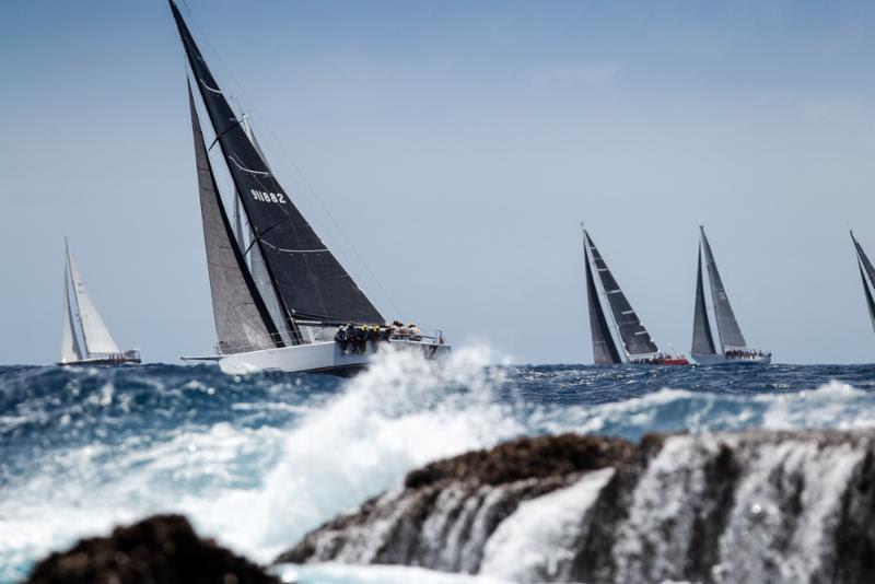 Bernie Evan Wong's TAZ racing off Windward Beach on Johnnie Walker Race Day 3 at Antigua Sailing Week - photo © Paul Wyeth / www.pwpictures.com