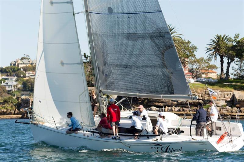 CYCA Commodore John Markos and Michael Delaney's Sydney 36CR Eye Appeal during Race 2 of the CYCA Land Rover Winter Series photo copyright David Brogan / www.sailpix.com.au taken at Cruising Yacht Club of Australia and featuring the IRC class