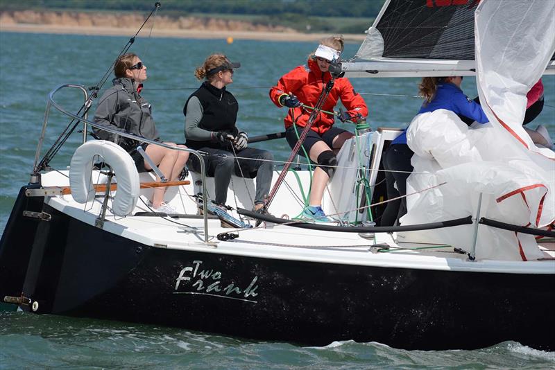 Two Frank at the Dubarry Women's Open Keelboat Championship 2017 photo copyright Trevor Pountain taken at Hamble River Sailing Club and featuring the IRC class